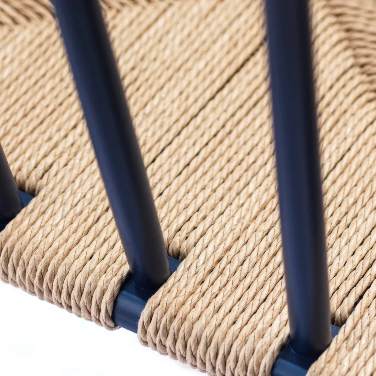 J81 암체어, Steel blue beech-paper cord FDB Møbler