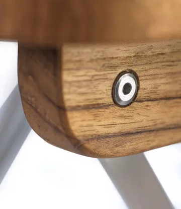 M23 릴레외 발코니 체어 - Teak-stainless steel - FDB Møbler