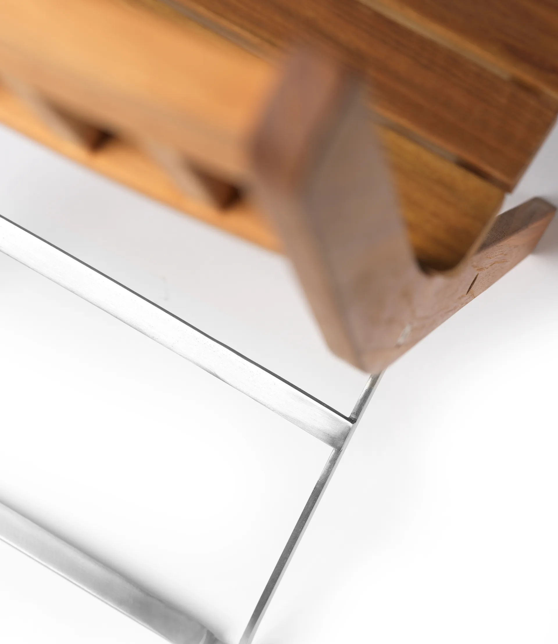 M23 릴레외 발코니 체어, Teak-stainless steel FDB Møbler