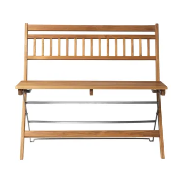 M24 릴레외 발코니 벤치 - Teak-stainless steel - FDB Møbler