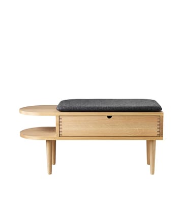 R6 Radius 시트 쿠션 33x65 cm - Dark mottled grey - FDB Møbler