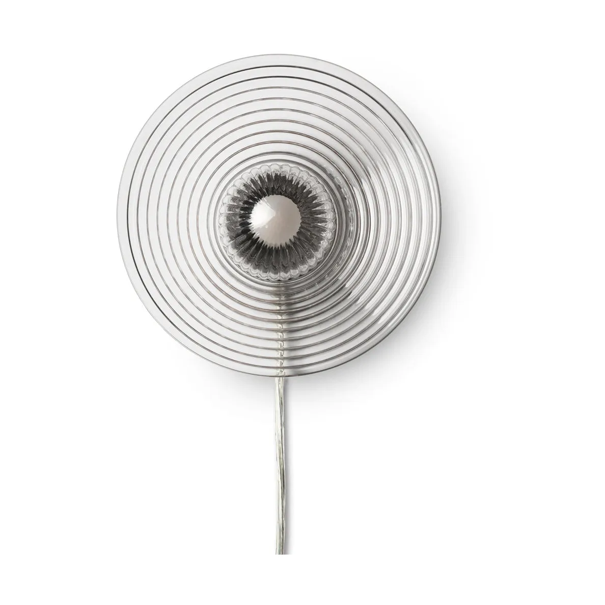 U12 Sletterhage 벽 조명 & 코드, Fluted glass-aluminium FDB Møbler