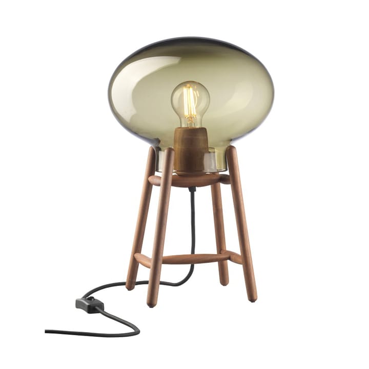 U4 Hiti 테이블 조명 - Smoked glass-walnut nature lacquered - FDB Møbler