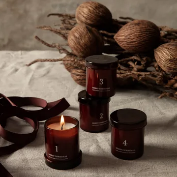 어드벤트 캔들 (향 포함) 4개 세트 - red brown - Ferm Living | 펌리빙