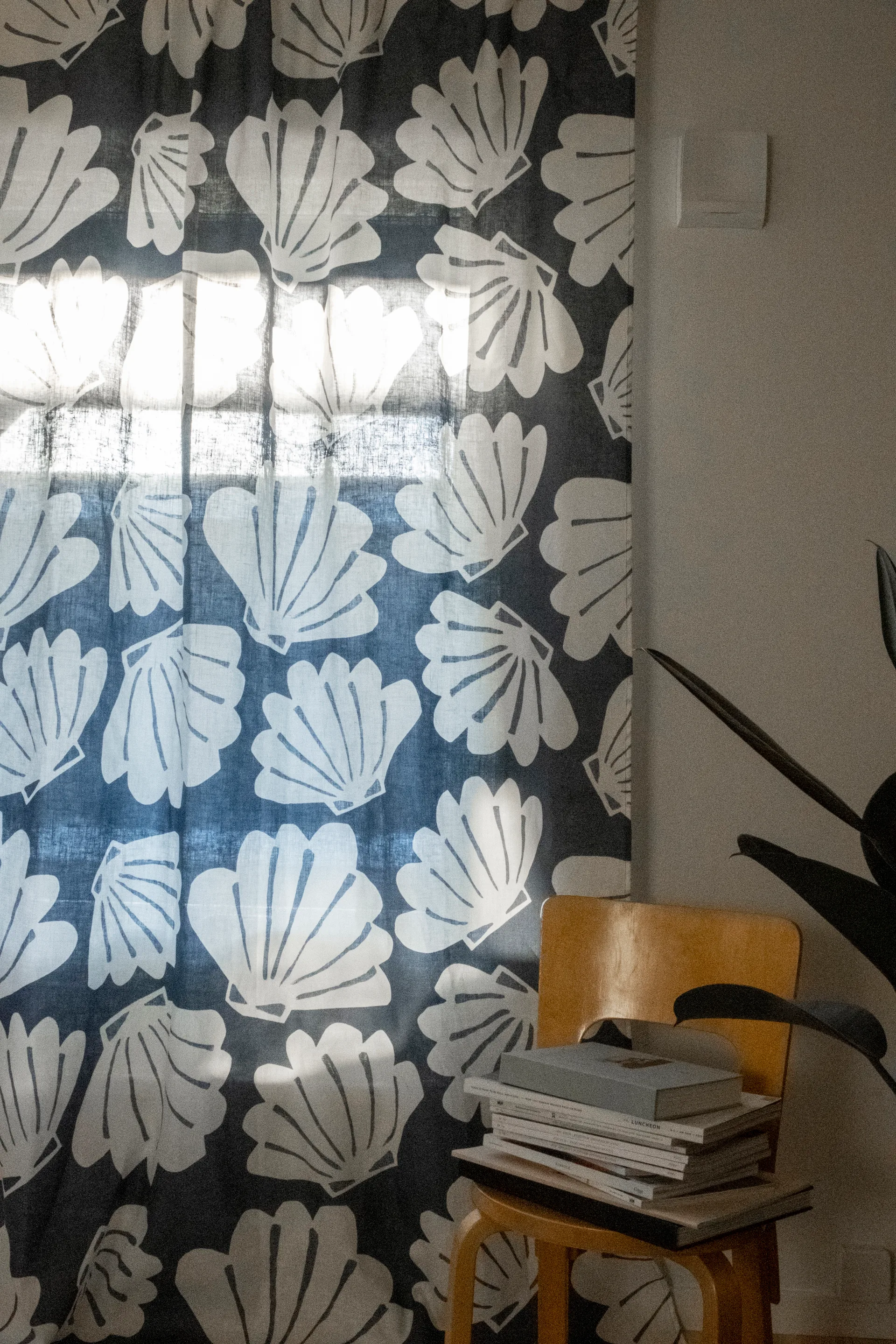 쉘 커튼 롱 145x250, Blue Fine Little Day | 파인리틀데이