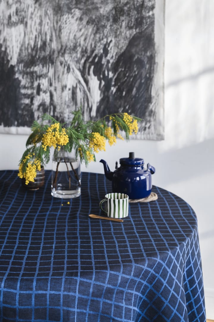 루틱 자카드 테이블 클로쓰 147x250 cm, Blue-black Fine Little Day | 파인리틀데이