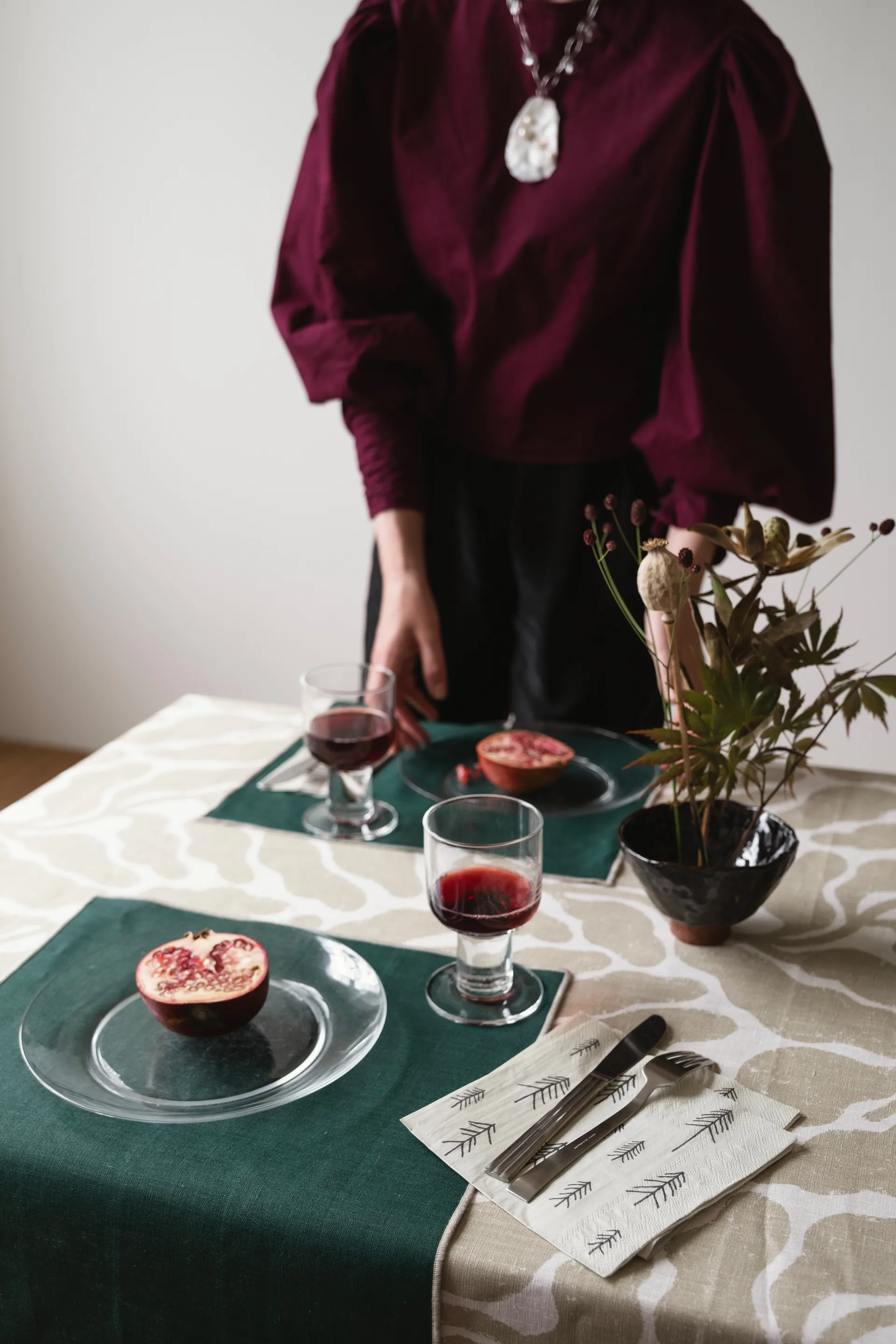 리브스 테이블클로스 149x250 cm, Sand Fine Little Day | 파인리틀데이