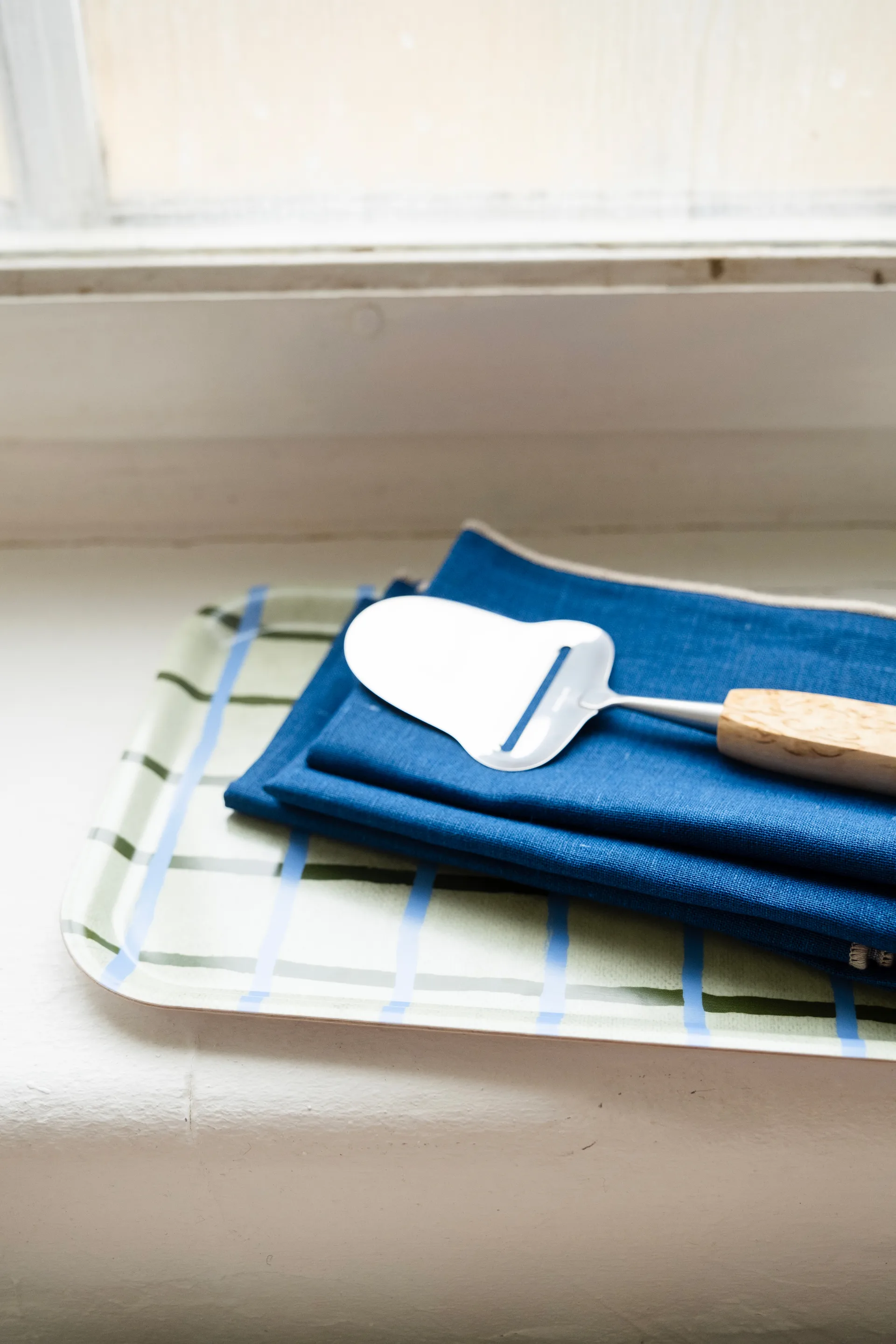 체크드 트레이 20x27 cm, Pistachio Fine Little Day | 파인리틀데이