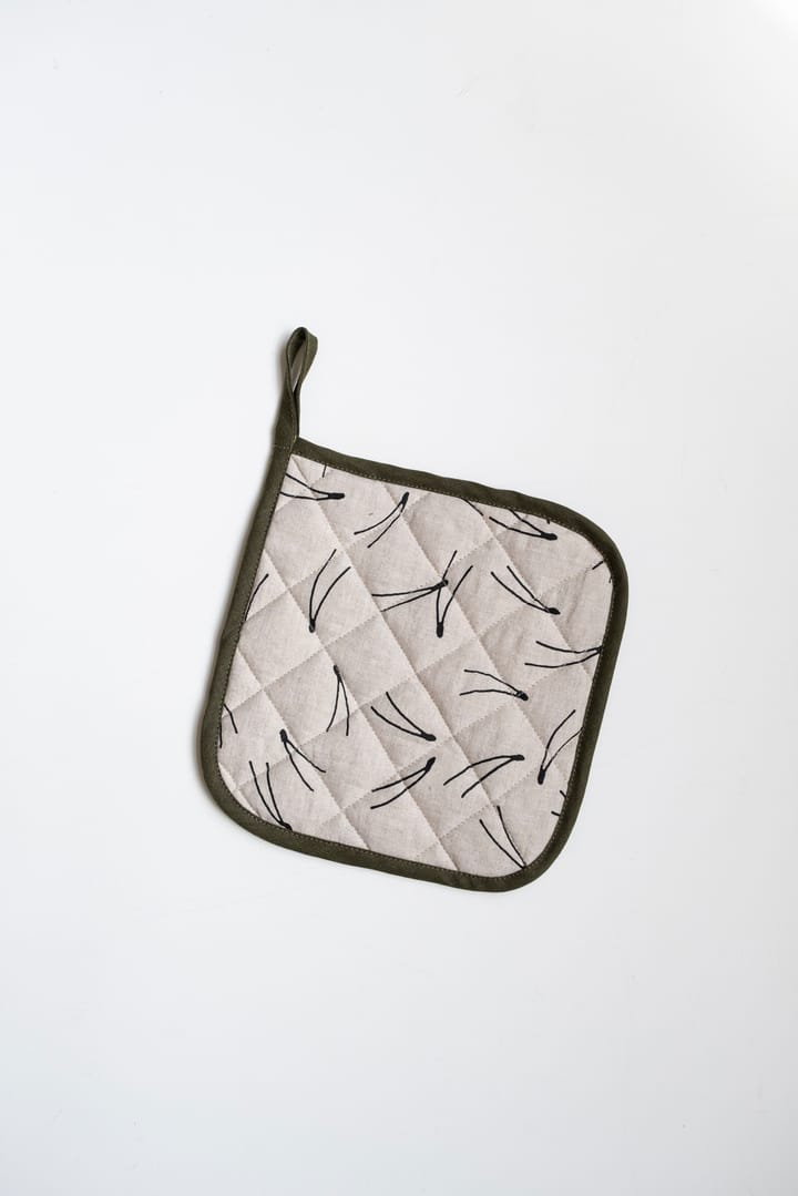 바 퀼티드 오븐 장갑 21x21 cm, Natural-black Fine Little Day | 파인리틀데이
