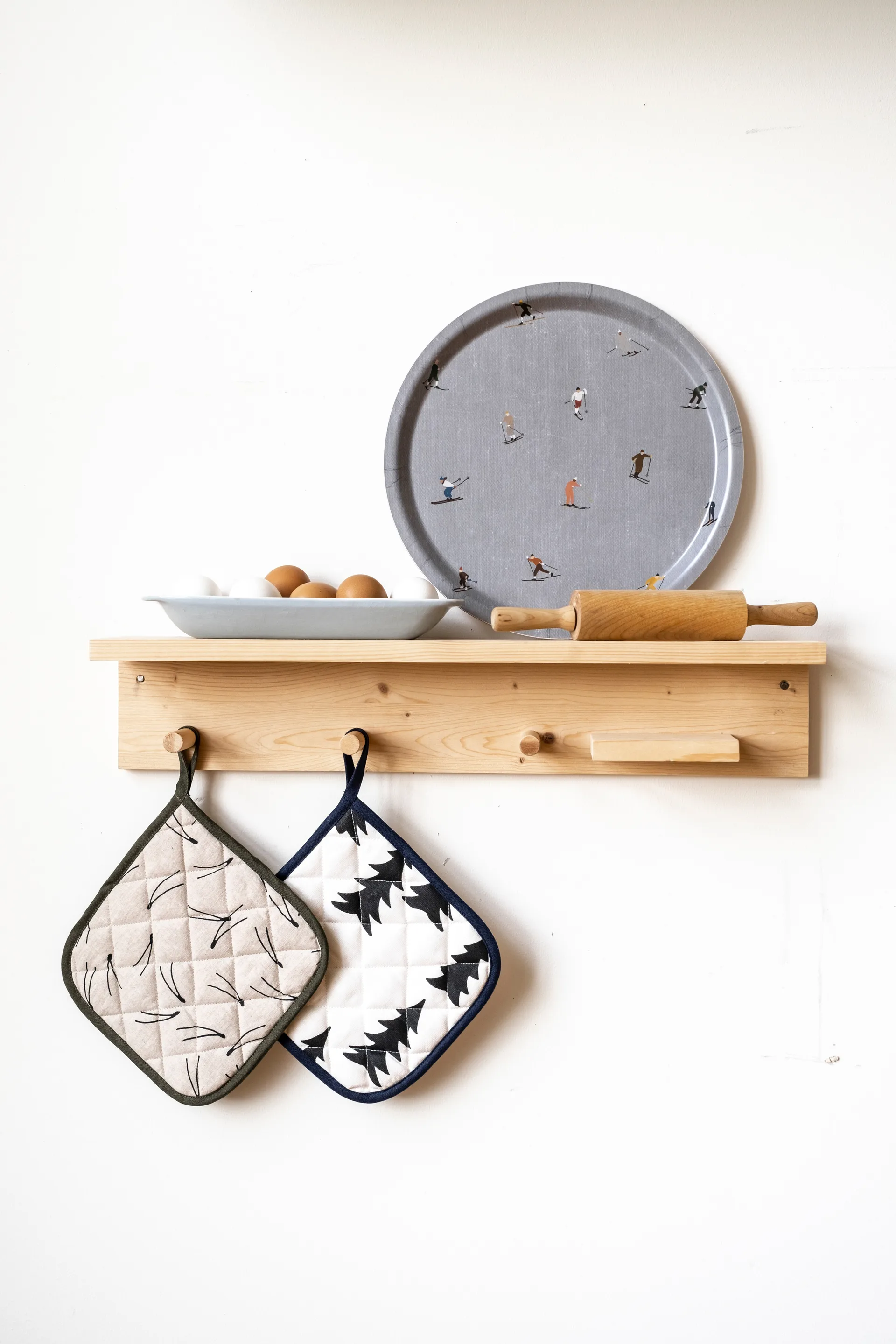 그랜 퀼티드 오븐 장갑 21x21 cm, White-black Fine Little Day | 파인리틀데이