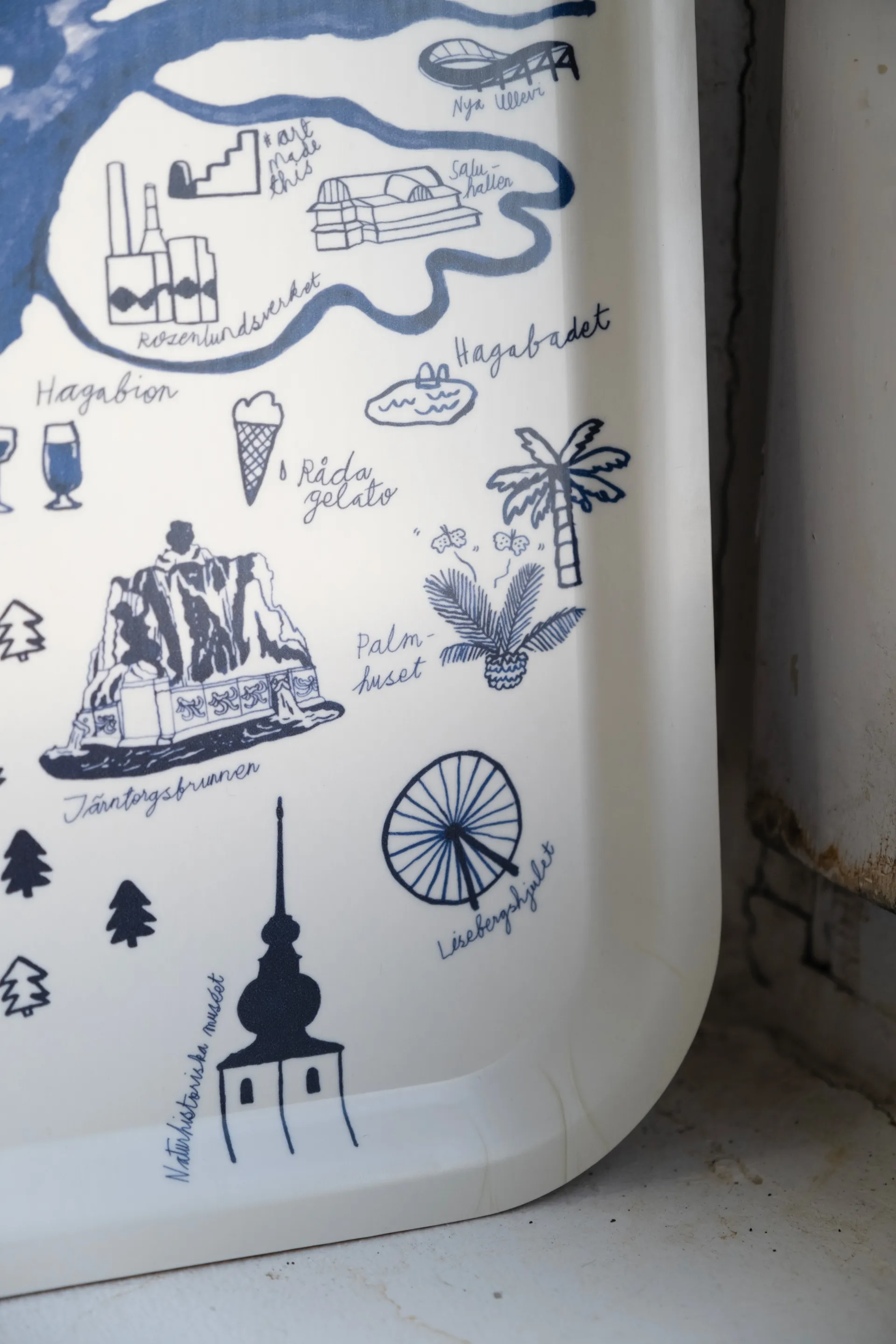 예테보리 트레이 32x32 cm, White-Blue Fine Little Day | 파인리틀데이