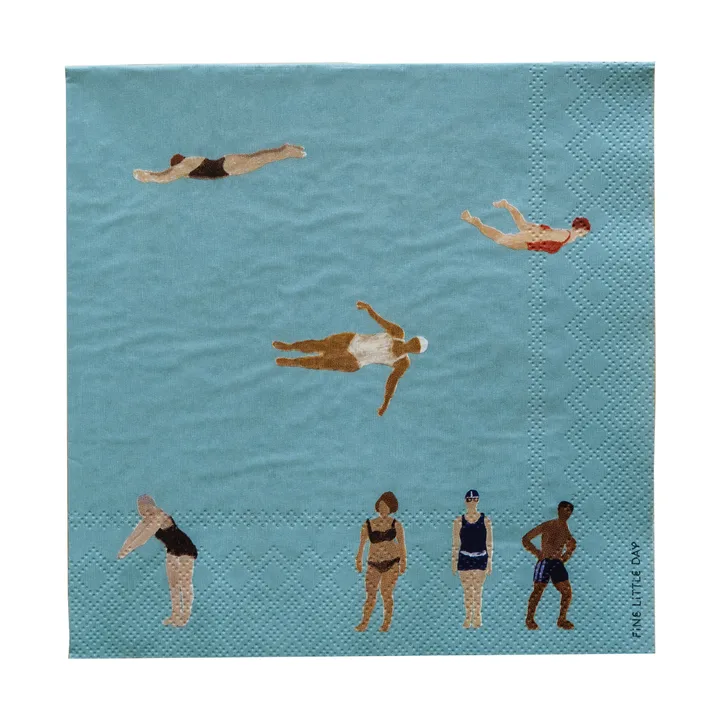 스위머스 페이퍼 냅킨 33x33 cm 25개 세트 - Multi - Fine Little Day | 파인리틀데이