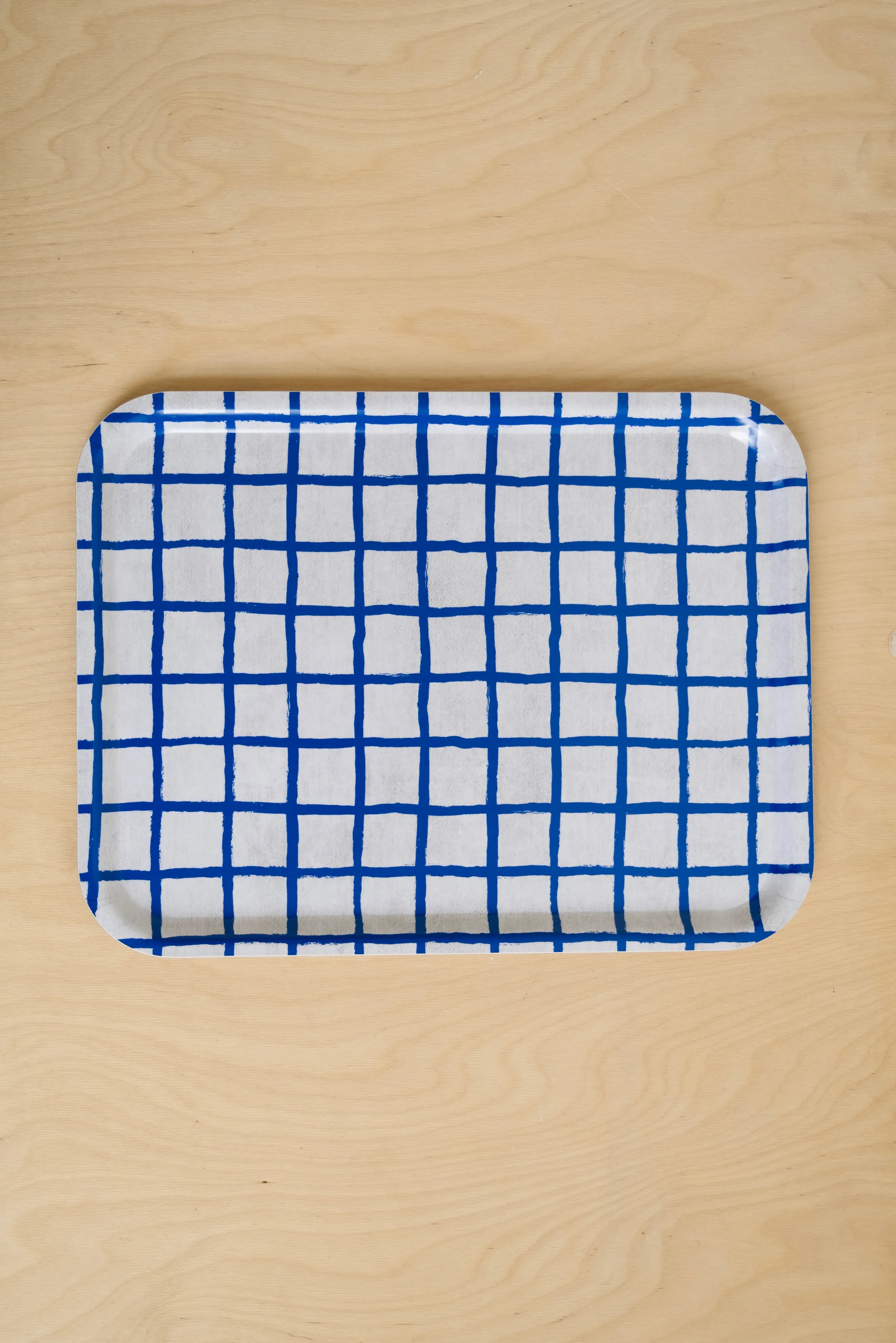 체크드 트레이 33x43 cm, Blue Fine Little Day | 파인리틀데이