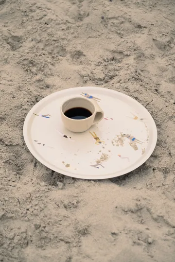 스위머스 트레이 Ø38 cm - Beige - Fine Little Day | 파인리틀데이