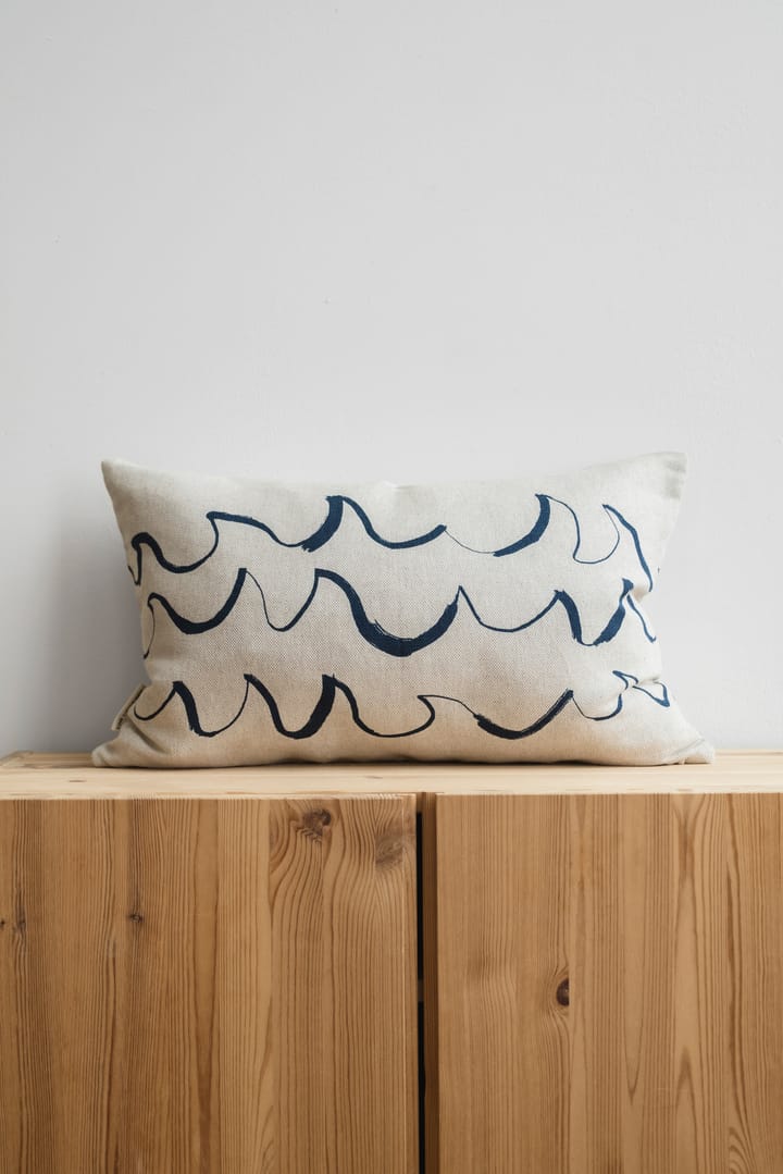 웨이브 베개커버 38x58 cm, Blue Fine Little Day | 파인리틀데이