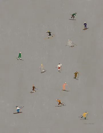 스키어스 포스터 40x50 cm - Grey - Fine Little Day | 파인리틀데이
