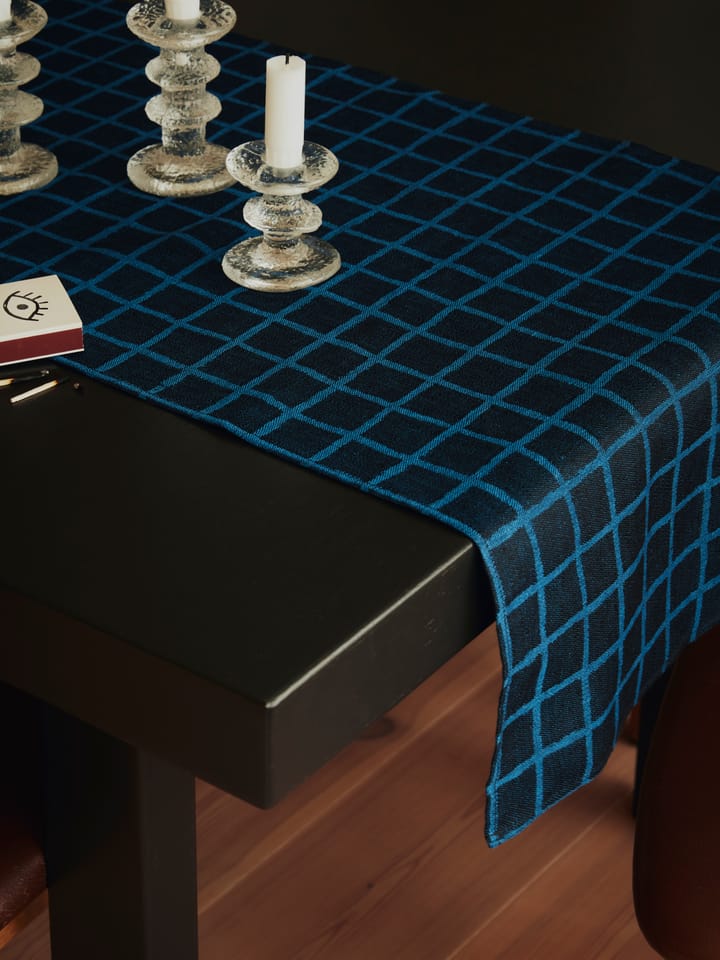 루틱 자카드 테이블 러너 45x150 cm - Blue-black - Fine Little Day | 파인리틀데이