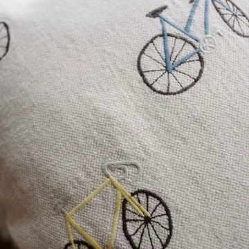 바이시클스 쿠션 커버 48x48 cm - Beige - Fine Little Day | 파인리틀데이