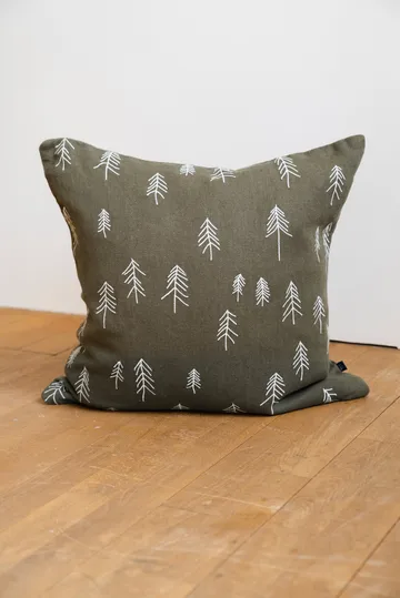 톨 베개 커버 48x48 cm - Green-white - Fine Little Day | 파인리틀데이