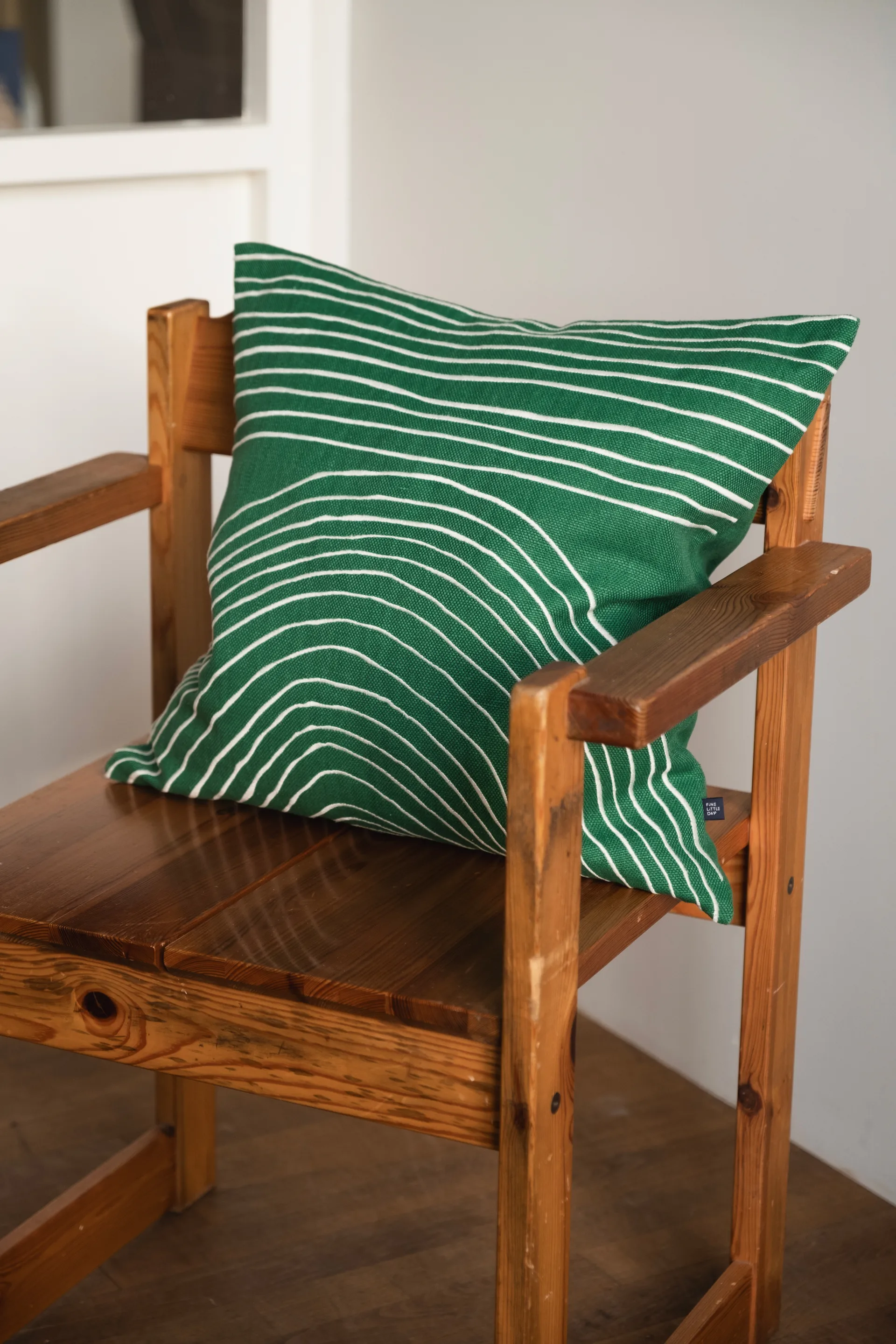 스트로우 쿠션 커버 48x48 cm, Green Fine Little Day | 파인리틀데이