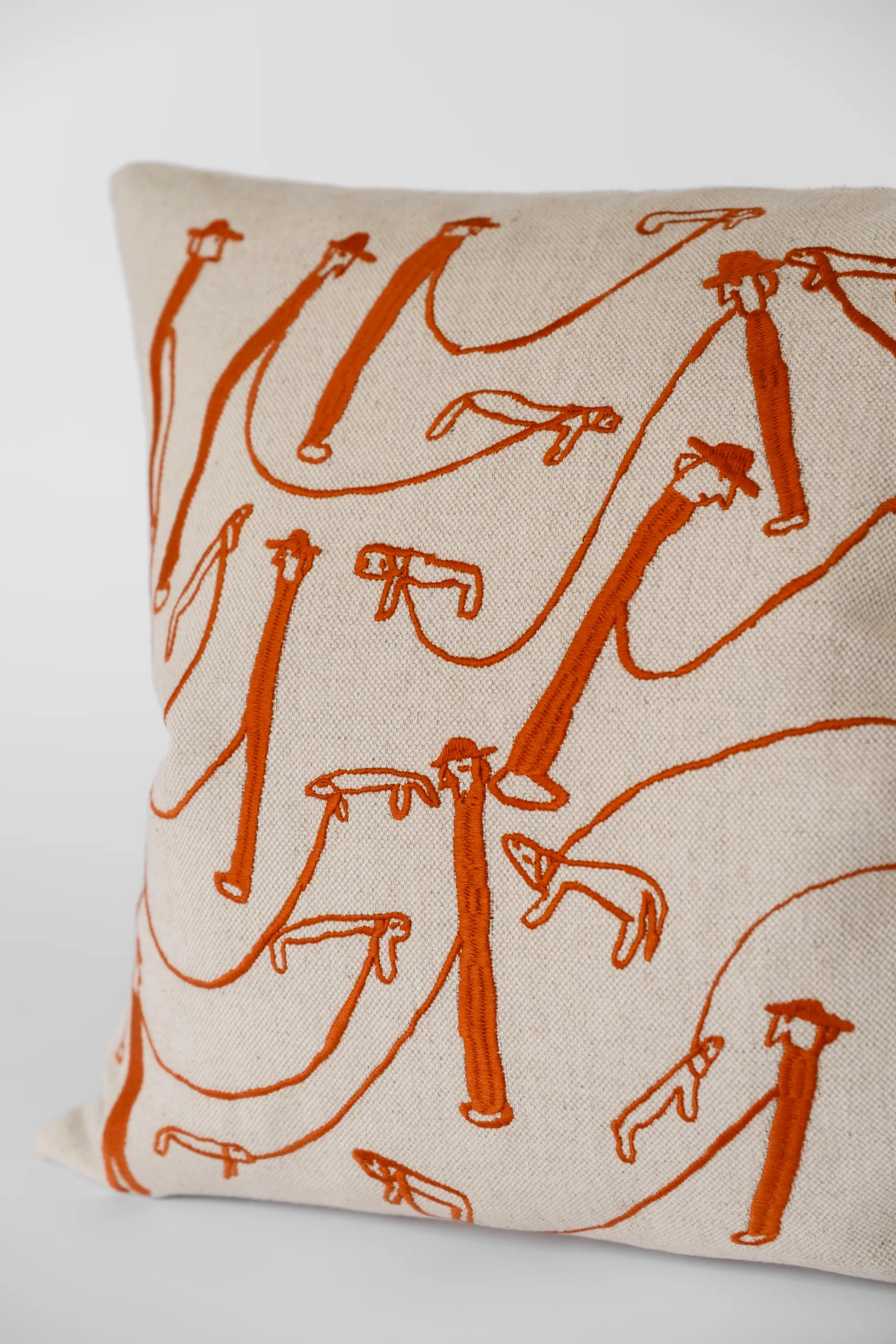 도그 워크 쿠션 커버 48x48 cm, Natural-orange Fine Little Day | 파인리틀데이