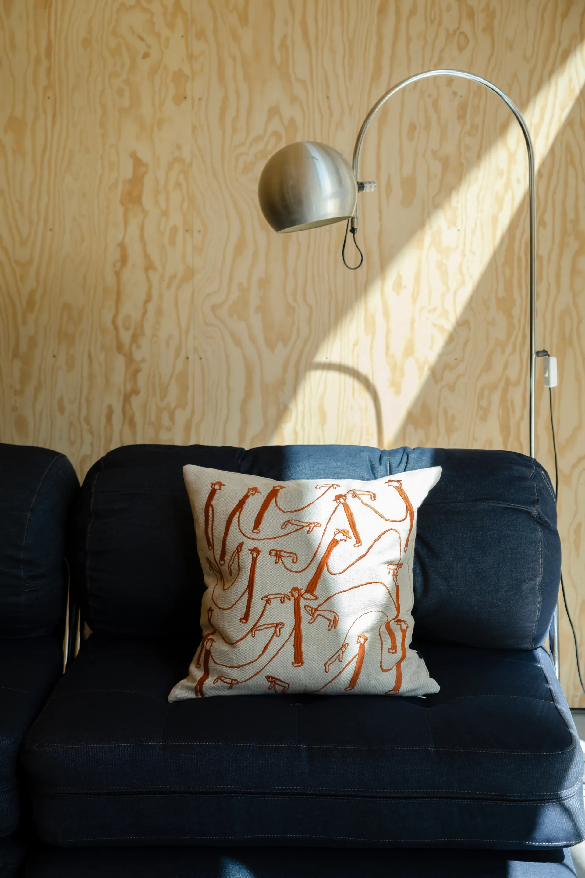 도그 워크 쿠션 커버 48x48 cm, Natural-orange Fine Little Day | 파인리틀데이