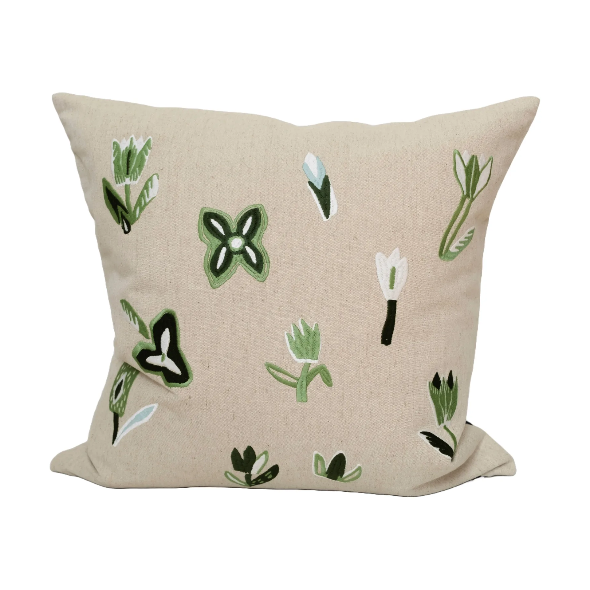 튤립 쿠션 커버 48x48 cm, Nature-Green Fine Little Day | 파인리틀데이
