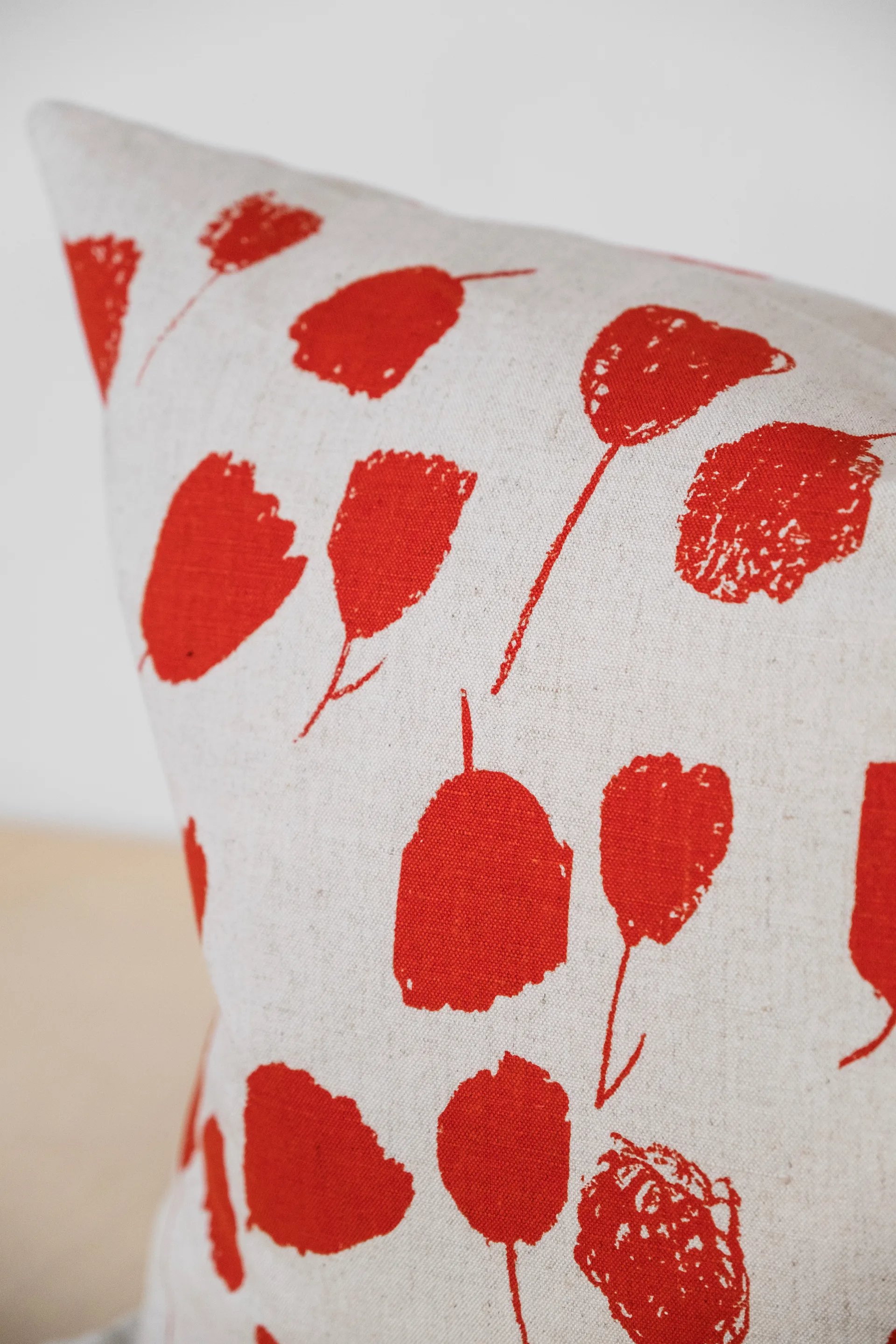 부케 쿠션 커버 48x48 cm, Nature-Poppy Red Fine Little Day | 파인리틀데이