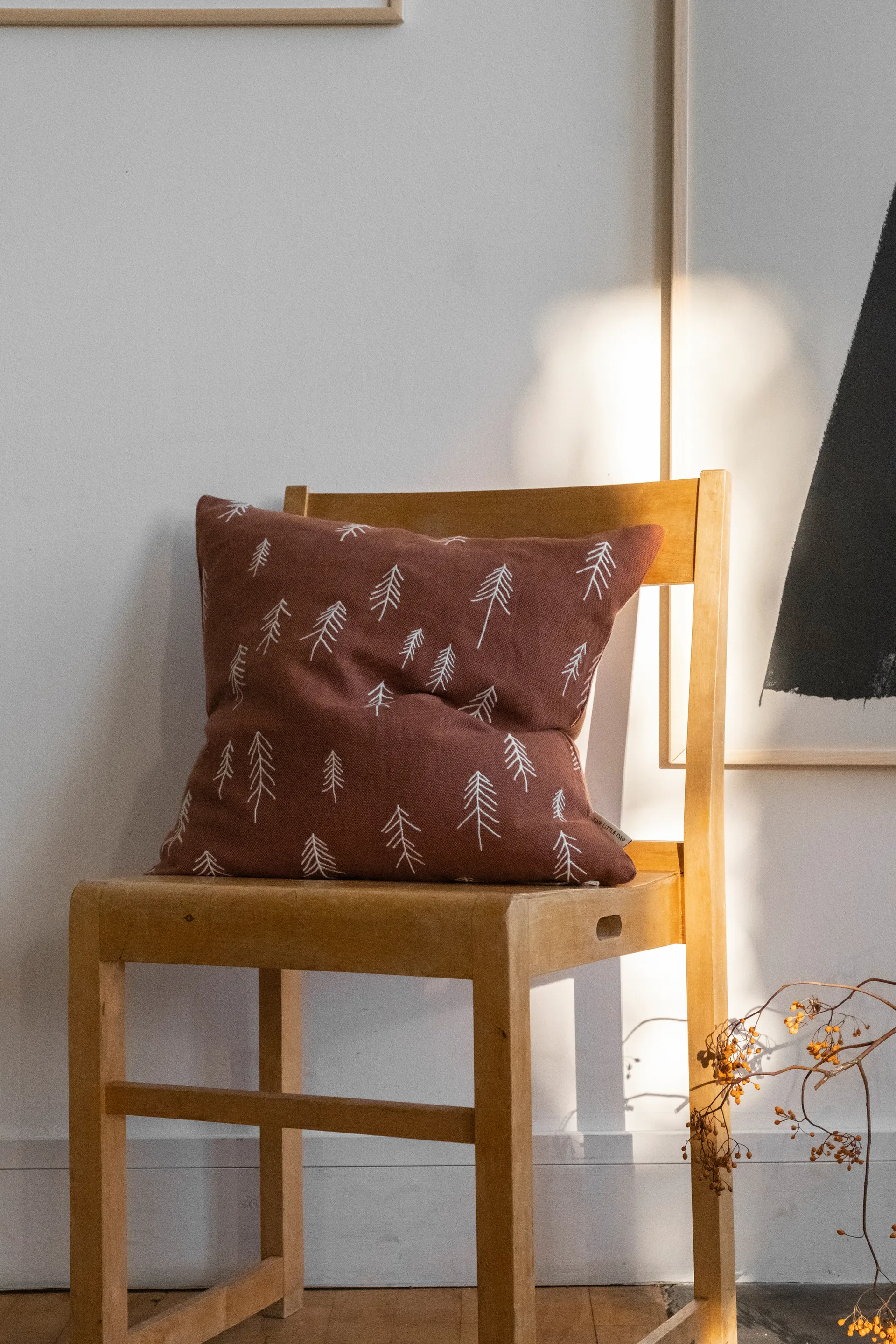 톨 베개커버 48x48 cm, Terracotta-white Fine Little Day | 파인리틀데이