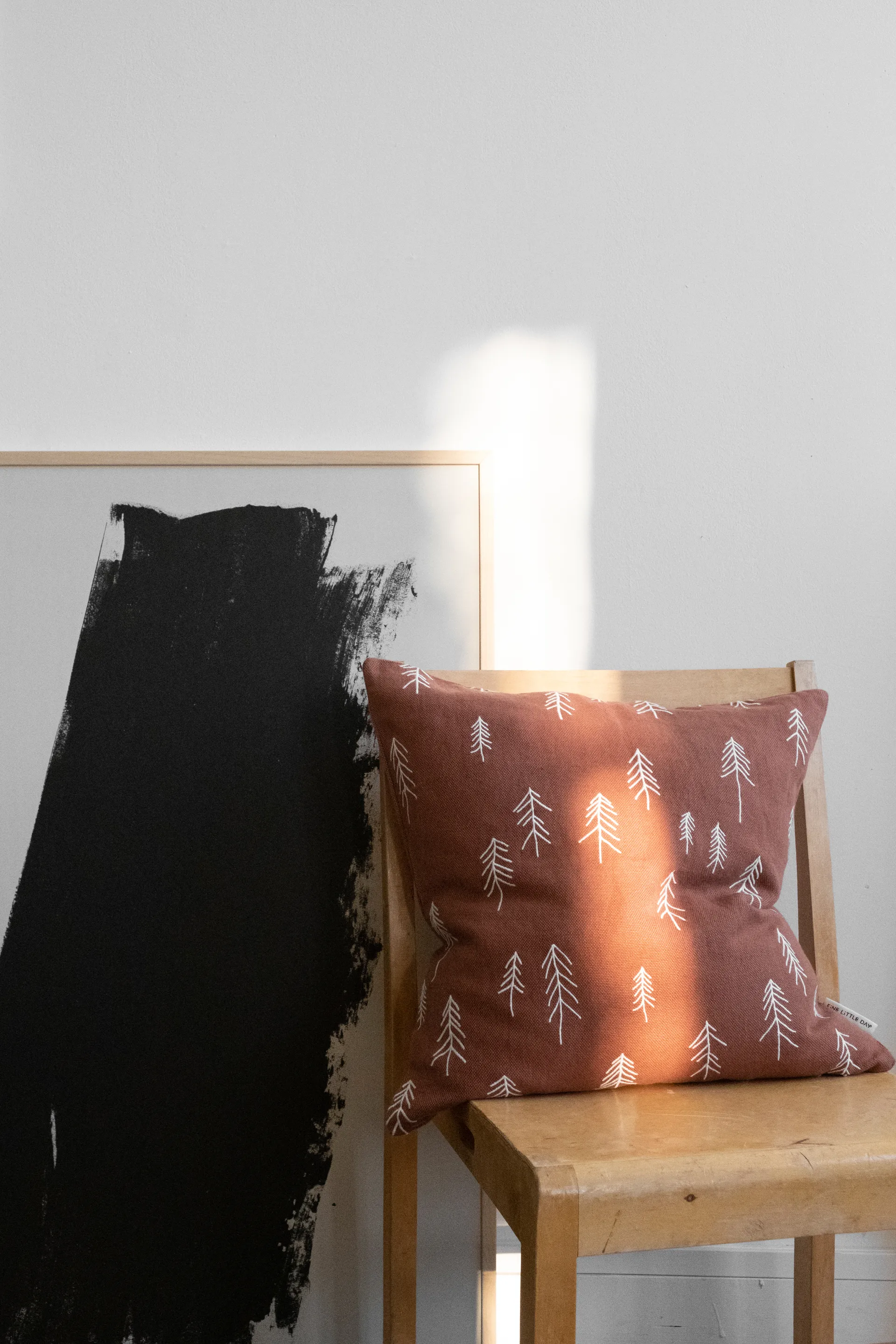 톨 베개커버 48x48 cm, Terracotta-white Fine Little Day | 파인리틀데이