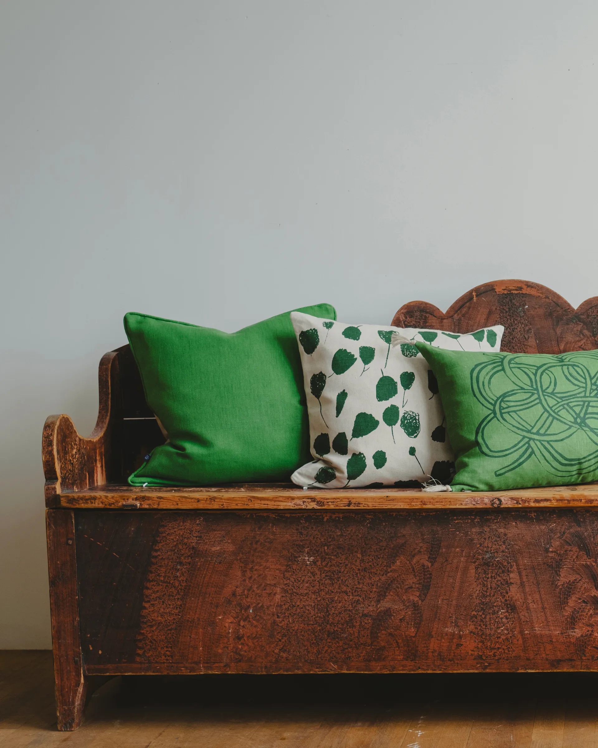 부케 쿠션 커버 48x48cm, Nature-green Fine Little Day | 파인리틀데이