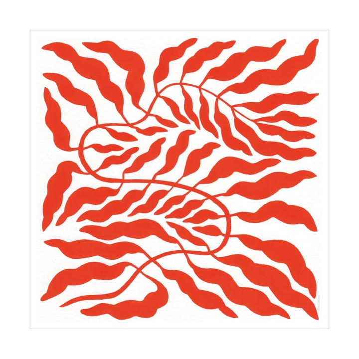 오렌지 레드 잎, 50x50 cm Fine Little Day | 파인리틀데이