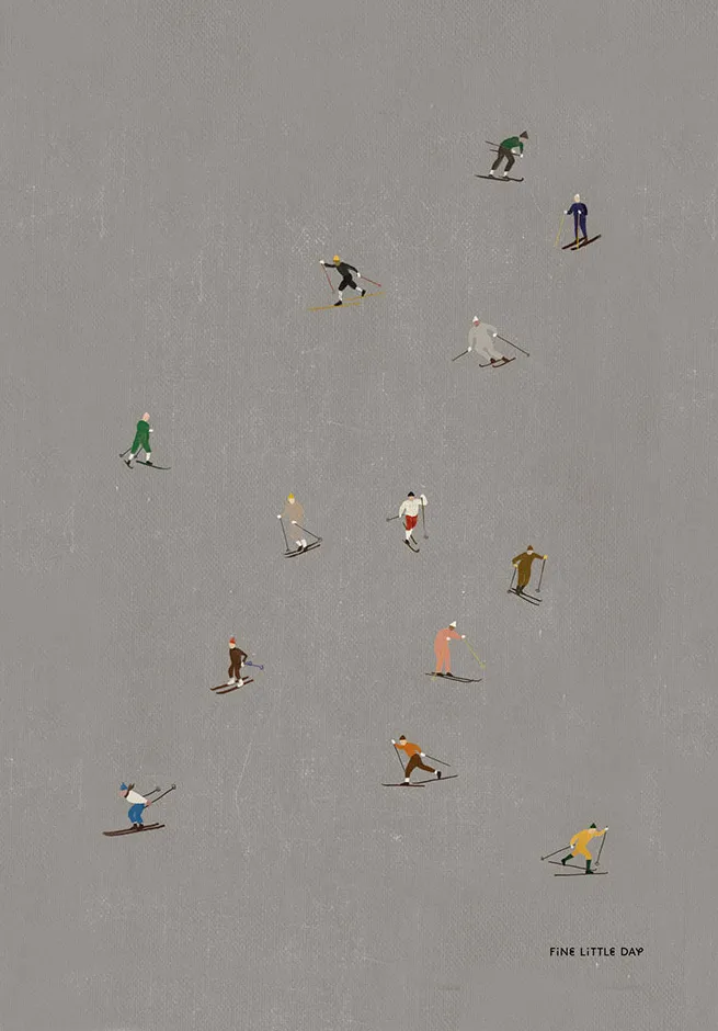 스키어스 포스터 50x70 cm, Grey Fine Little Day | 파인리틀데이