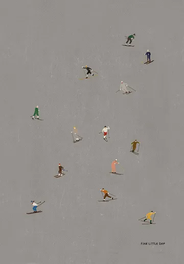 스키어스 포스터 50x70 cm - Grey - Fine Little Day | 파인리틀데이