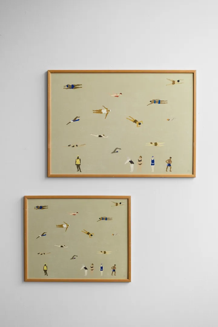 스위머스 포스터 - Beige, 40x50 cm - Fine Little Day | 파인리틀데이