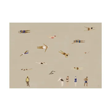 스위머스 포스터 - Beige, 50x70 cm - Fine Little Day | 파인리틀데이