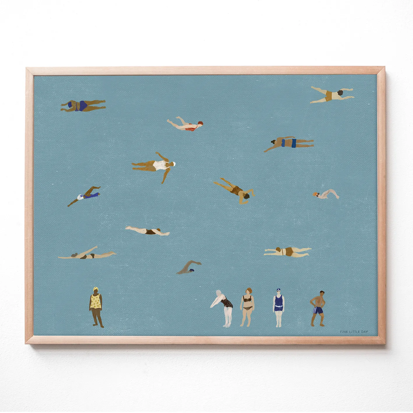 스위머스 포스터, Blue, 40x50 cm Fine Little Day | 파인리틀데이