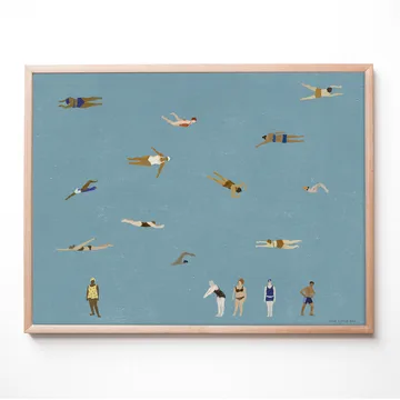 스위머스 포스터 - Blue, 40x50 cm - Fine Little Day | 파인리틀데이