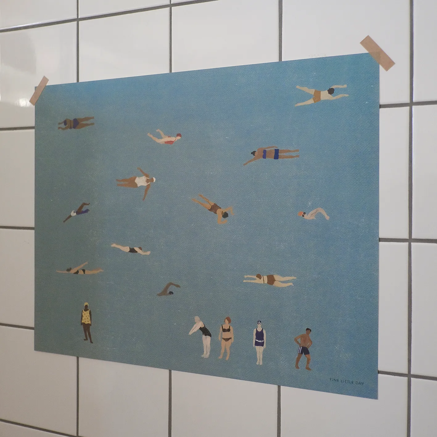 스위머스 포스터, Blue, 40x50 cm Fine Little Day | 파인리틀데이