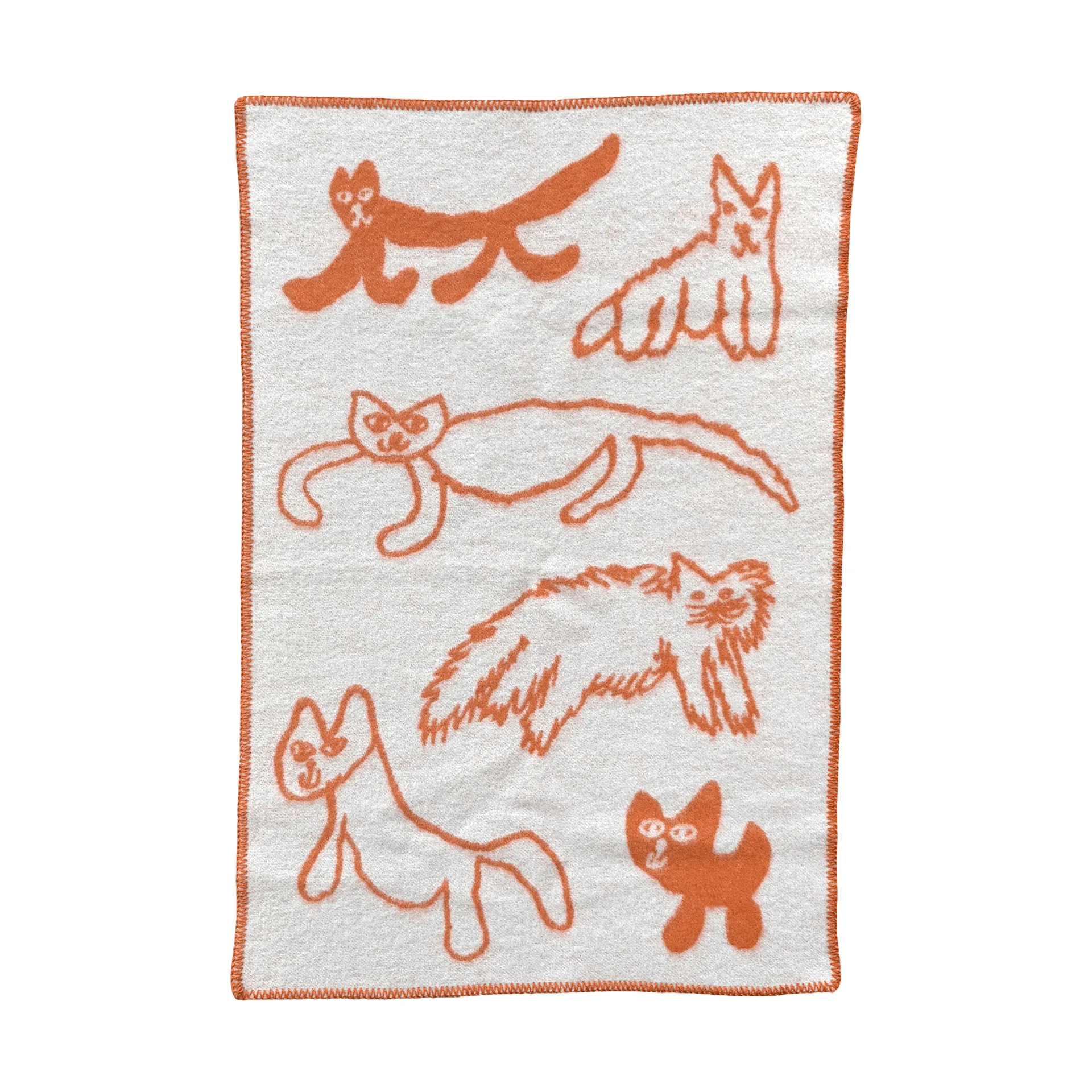 Cats 울 스로우, Orange, 65x95 cm Fine Little Day | 파인리틀데이