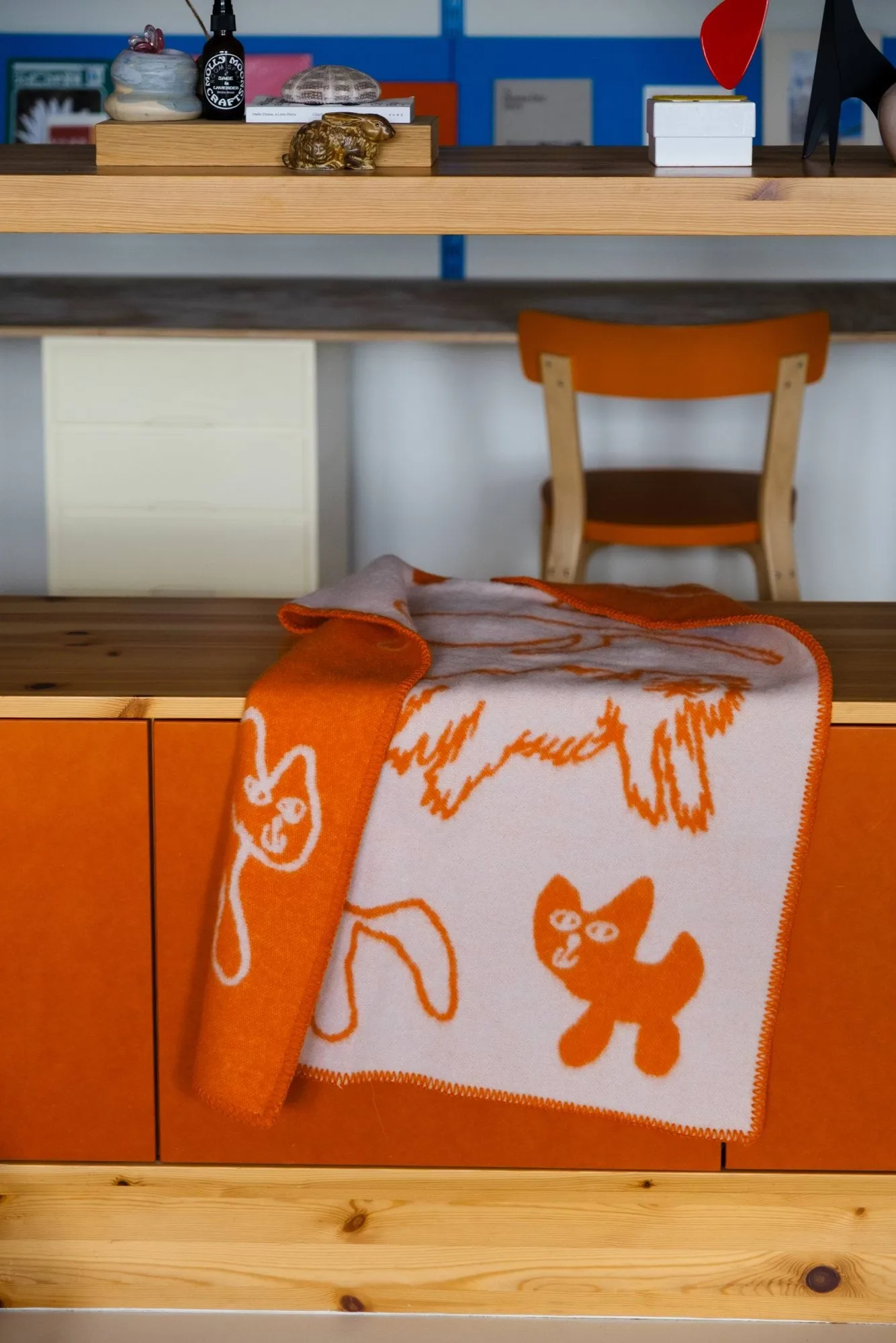 Cats 울 스로우, Orange, 65x95 cm Fine Little Day | 파인리틀데이
