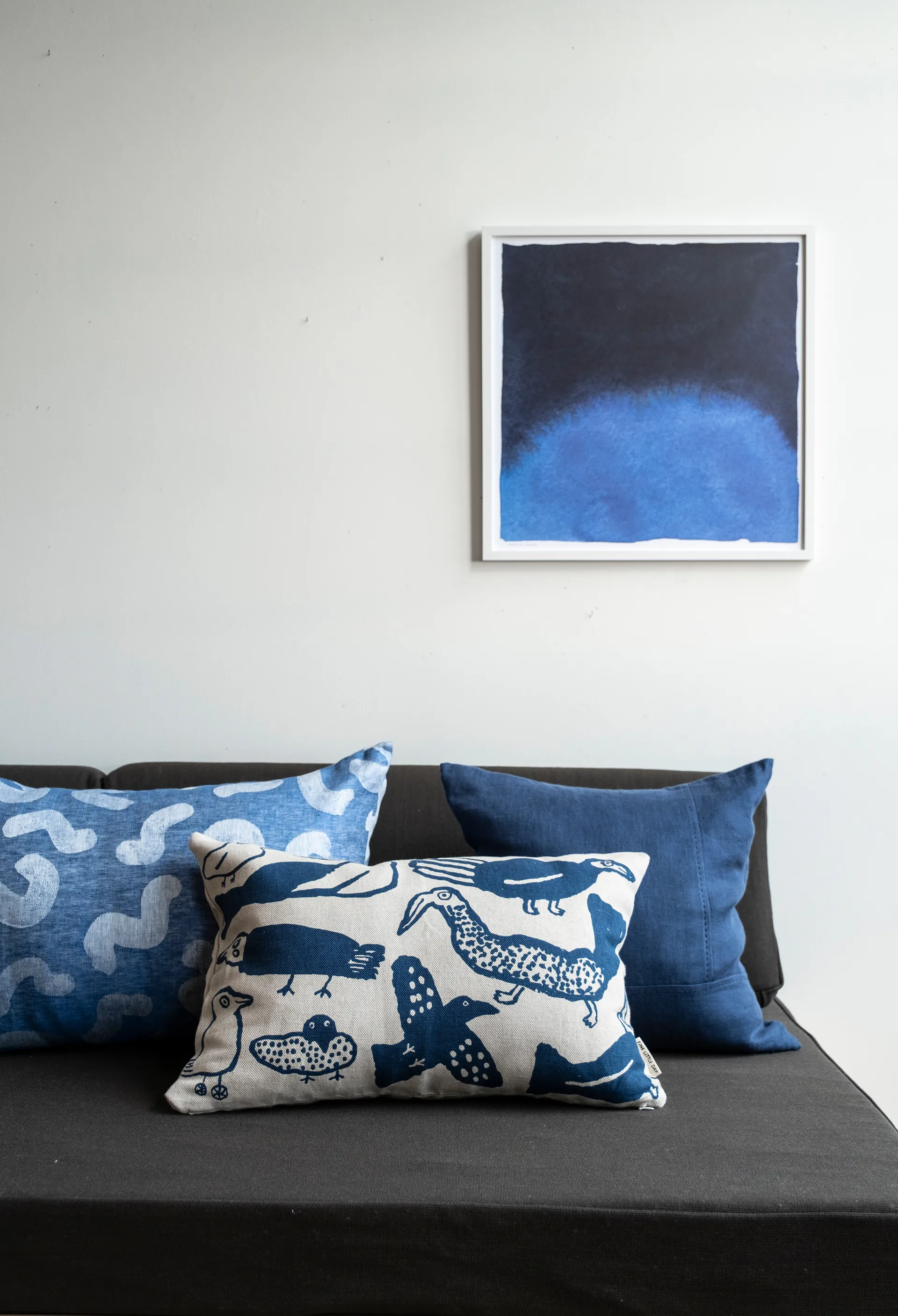 Dyeforindigo 베개커버 48x48 cm, Blue Fine Little Day | 파인리틀데이