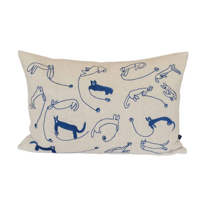Garnkatter 쿠션 커버 - Natural-blue, 35x58 cm - Fine Little Day | 파인리틀데이