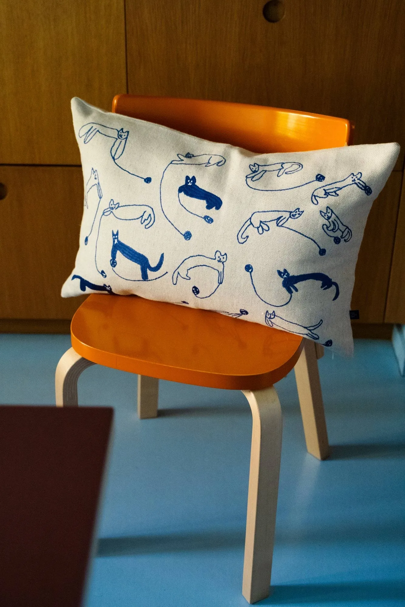 Garnkatter 쿠션 커버, Natural-blue, 35x58 cm Fine Little Day | 파인리틀데이