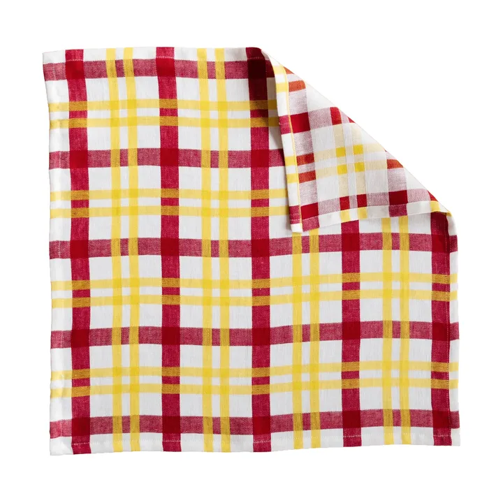 Grid 키친 타월 - Yellow, 58x58 cm - Fine Little Day | 파인리틀데이