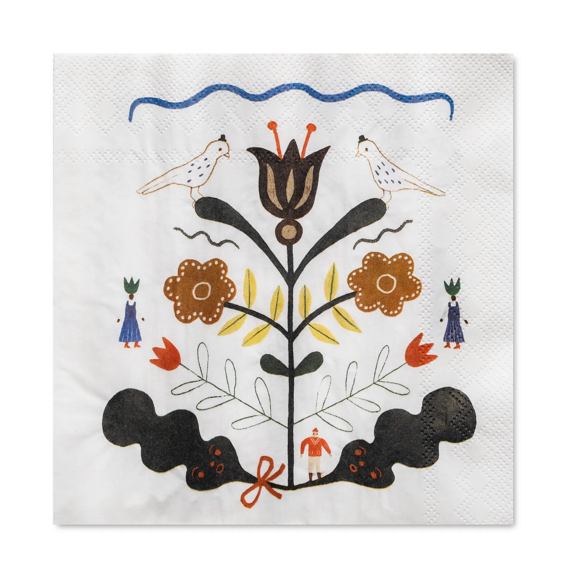 Kurbits 냅킨 33x33 cm 25개 세트, White-multi Fine Little Day | 파인리틀데이