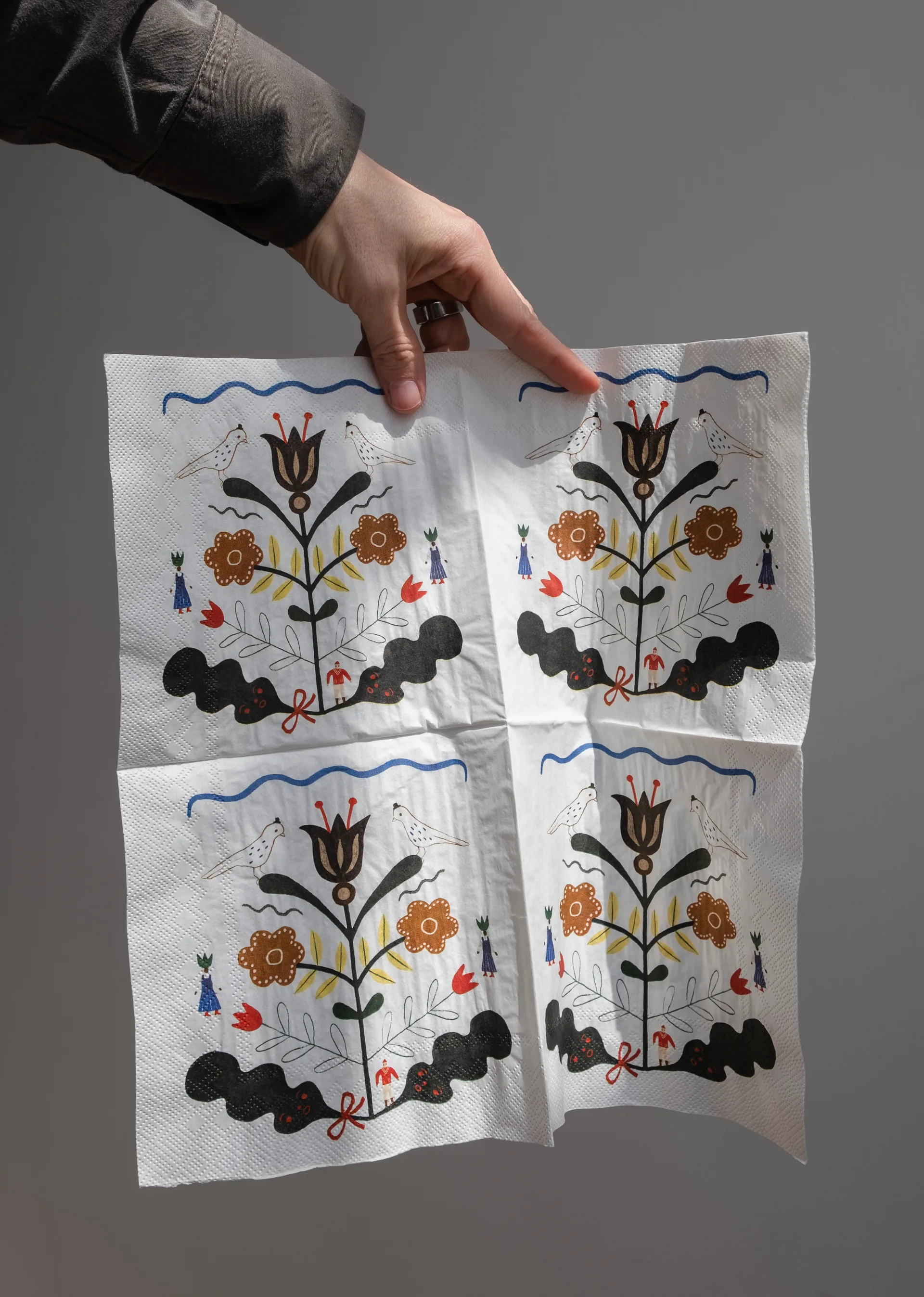 Kurbits 냅킨 33x33 cm 25개 세트, White-multi Fine Little Day | 파인리틀데이