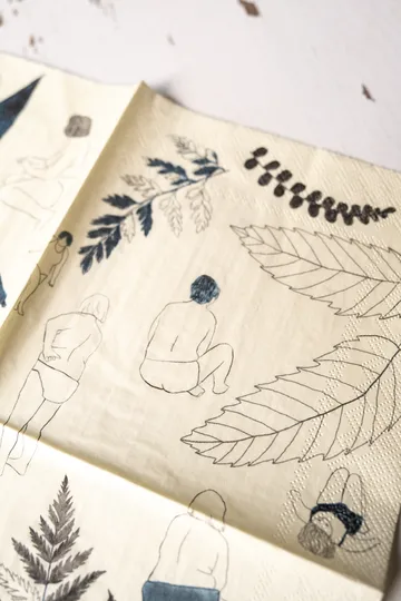 Saltholmen 냅킨 25 pack - Yellow-grey - Fine Little Day | 파인리틀데이