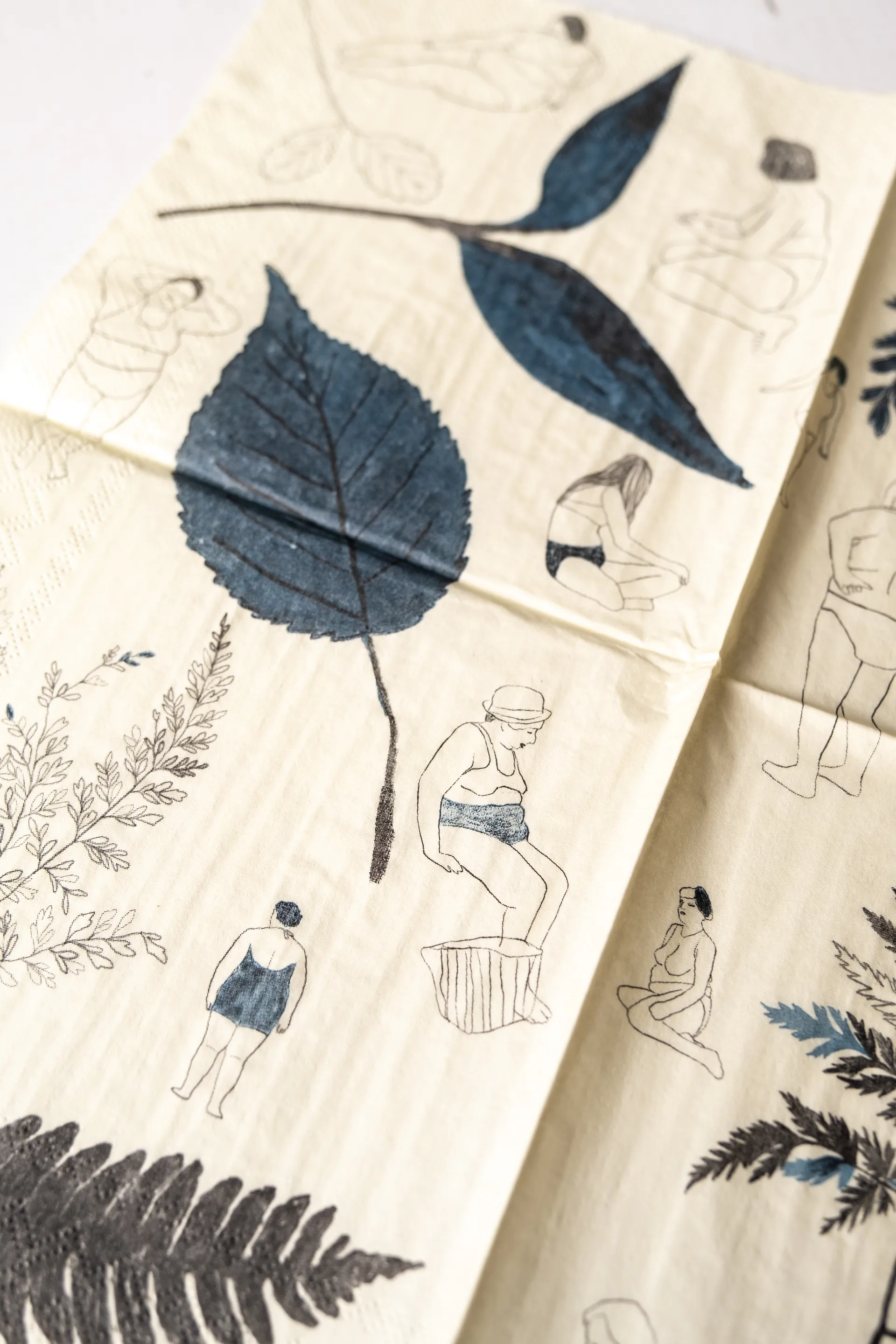 Saltholmen 냅킨 25 pack, Yellow-grey Fine Little Day | 파인리틀데이