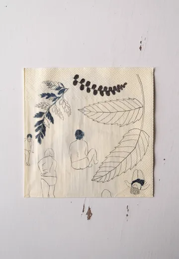 Saltholmen 냅킨 25 pack - Yellow-grey - Fine Little Day | 파인리틀데이